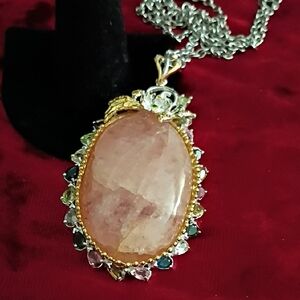 Huge 65ct Natural African Morganite Pendant 🫢🤗💝